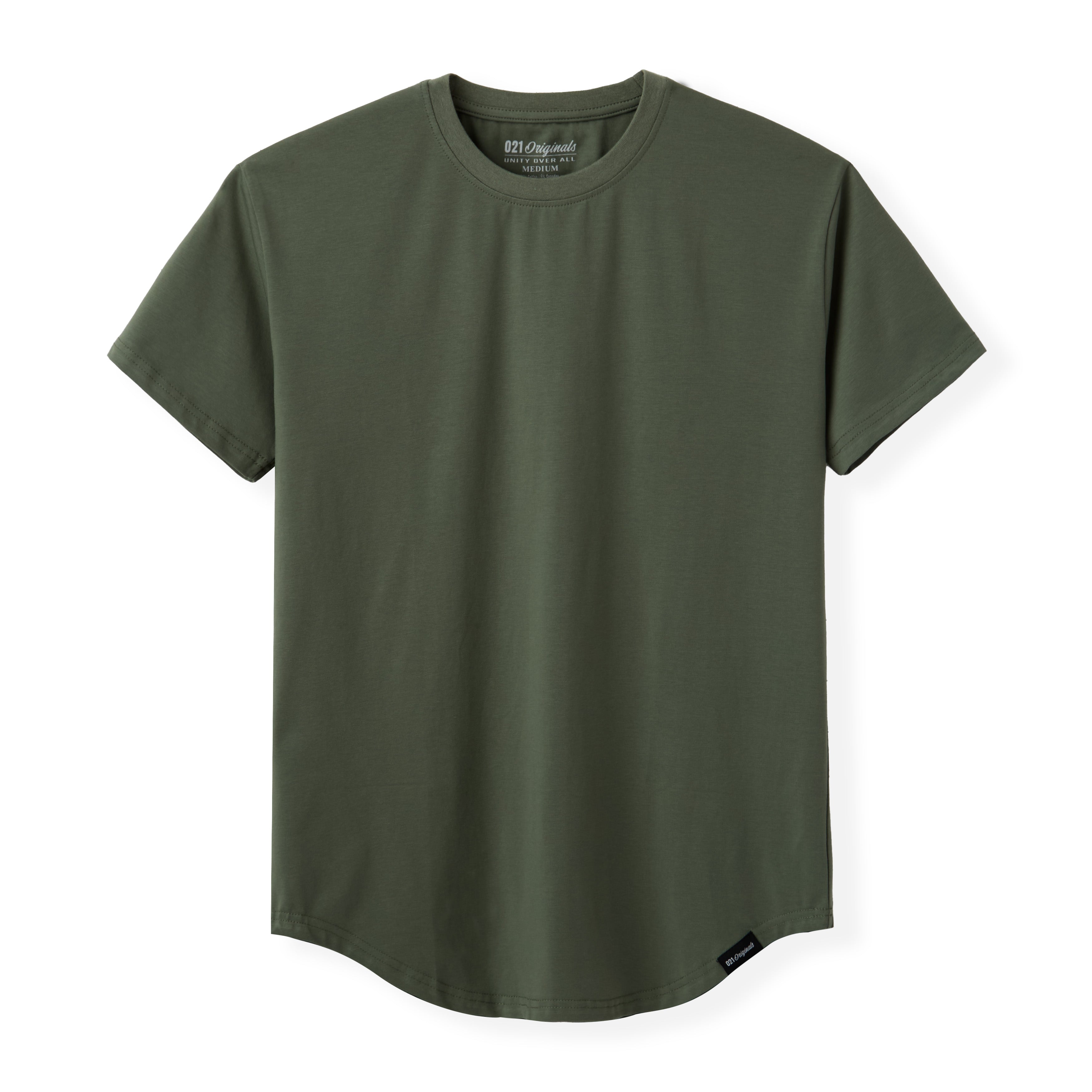 021 ESSENTIAL DROP-CUT T-SHIRT - PINE