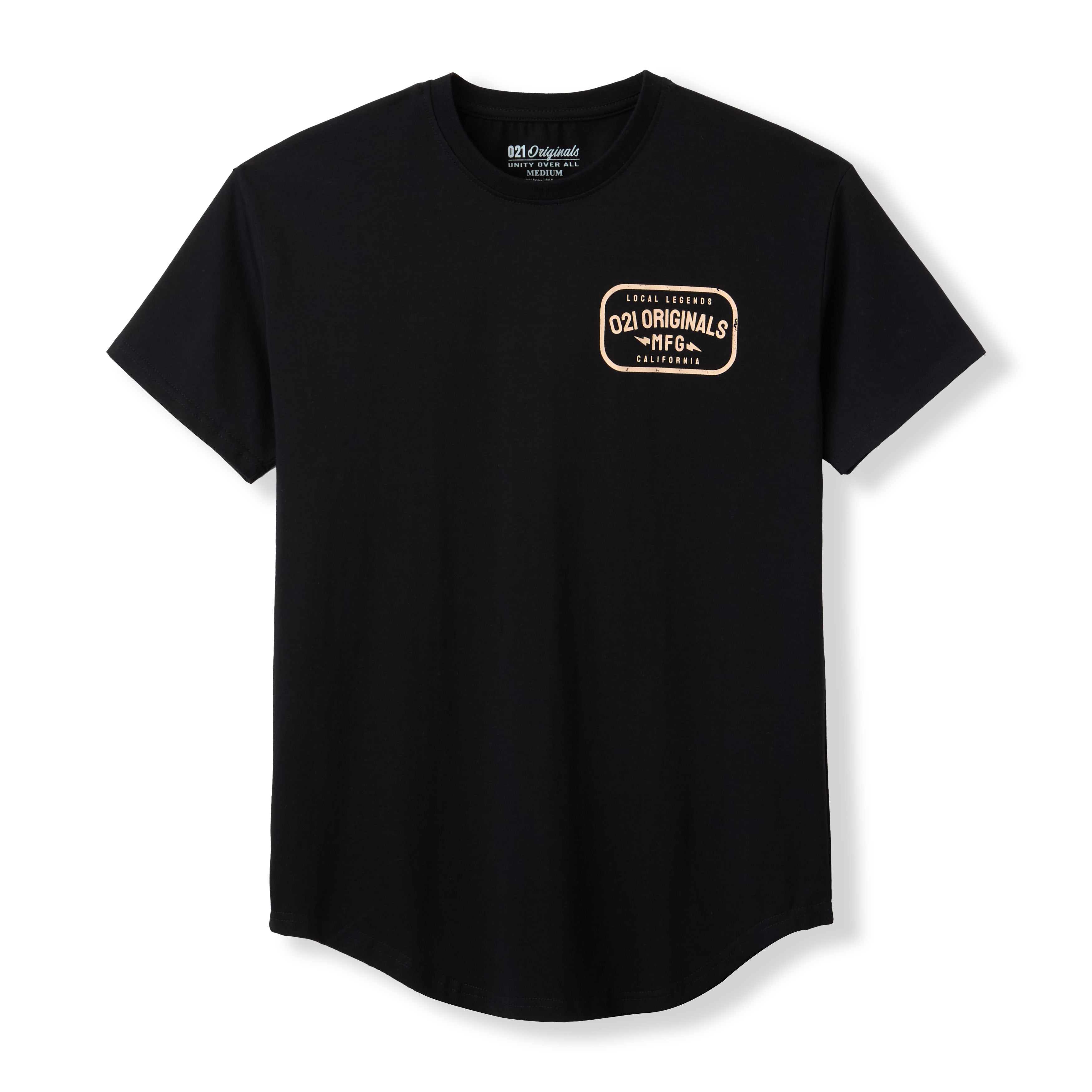 LOCAL MFG DROP-CUT T-SHIRT - BLACK