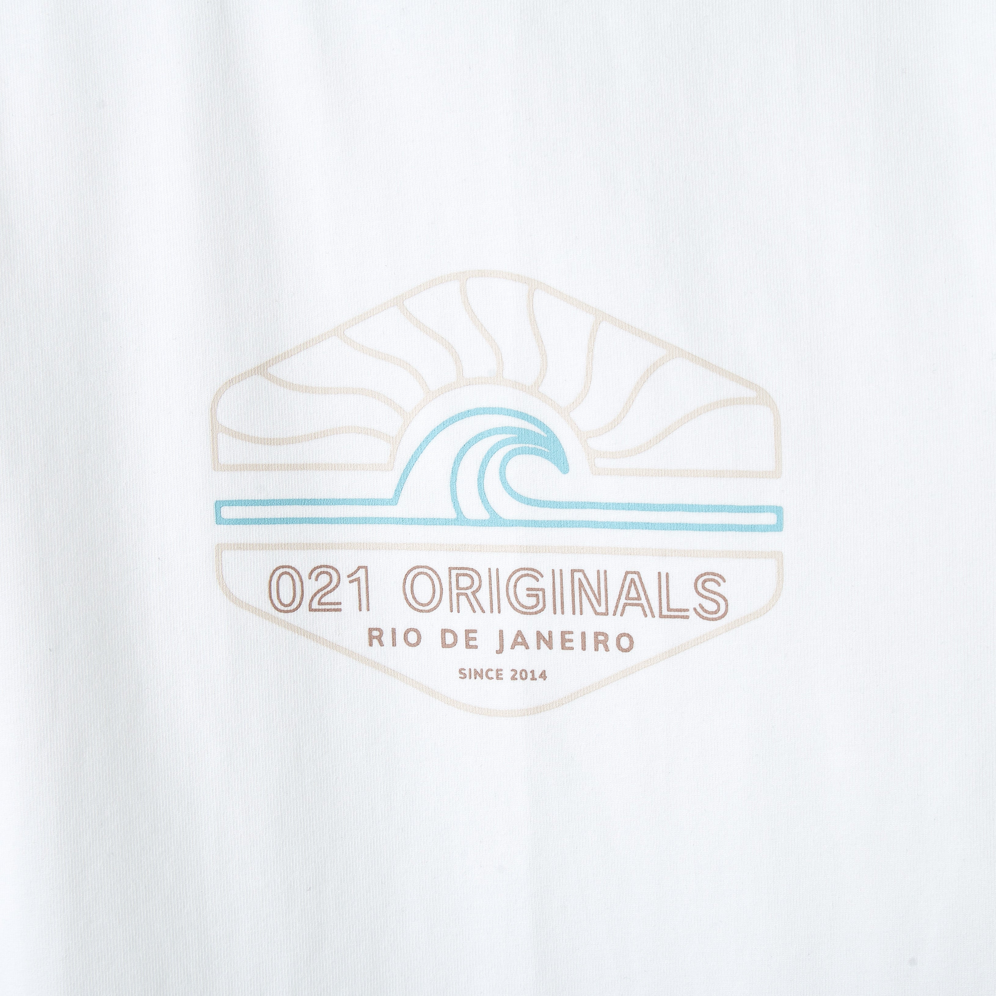 WIRE WAVE DROP-CUT T-SHIRT - WHITE
