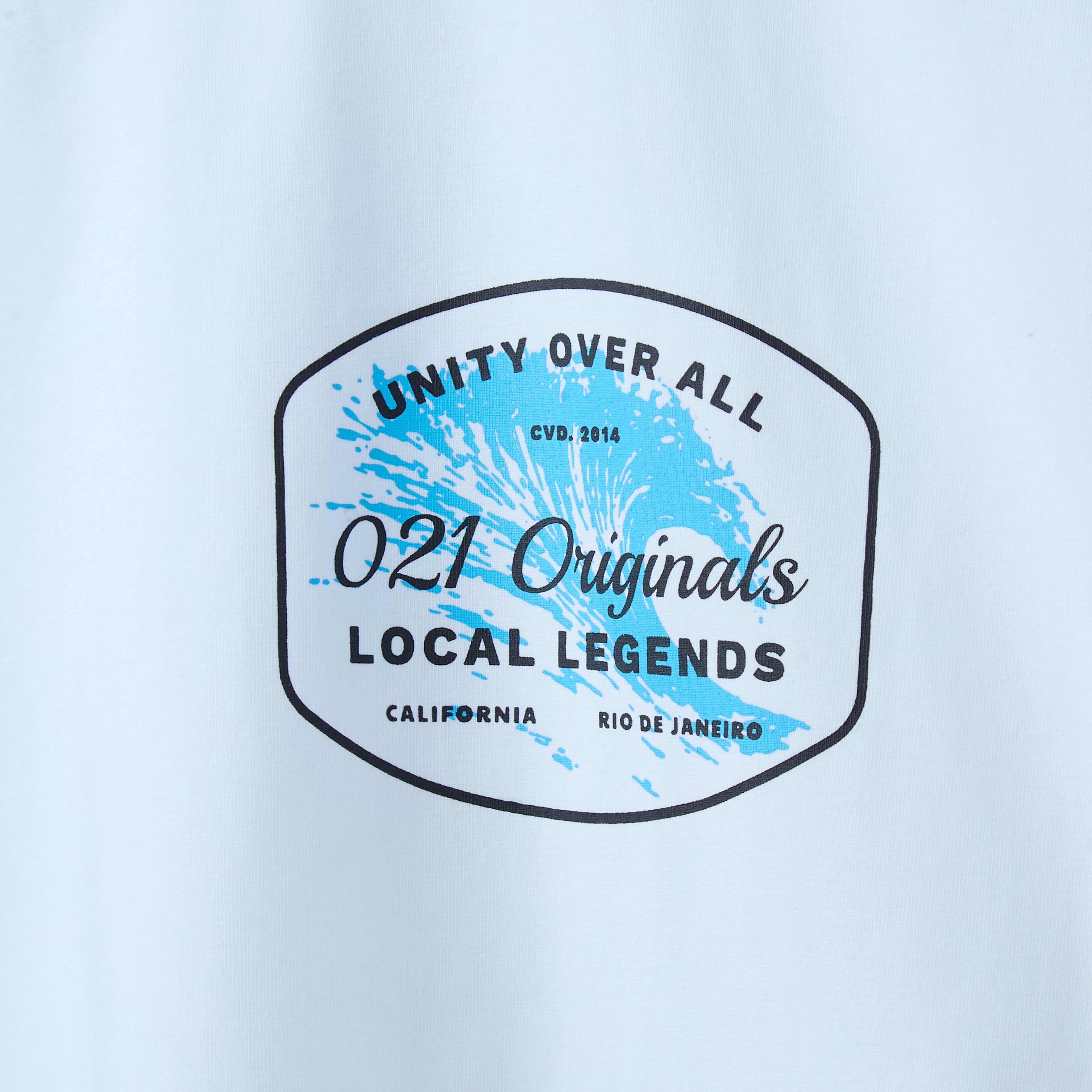 STAY WAVY DROP-CUT T-SHIRT - WHITE