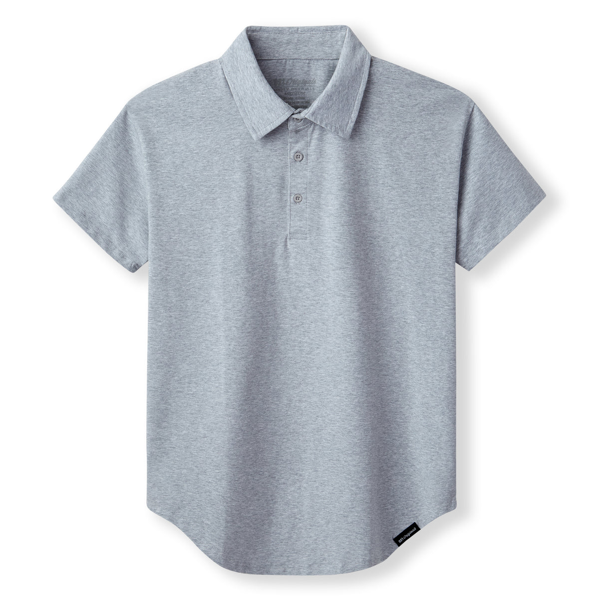 021 ESSENTIAL DROP-CUT POLO - HEATHER GREY