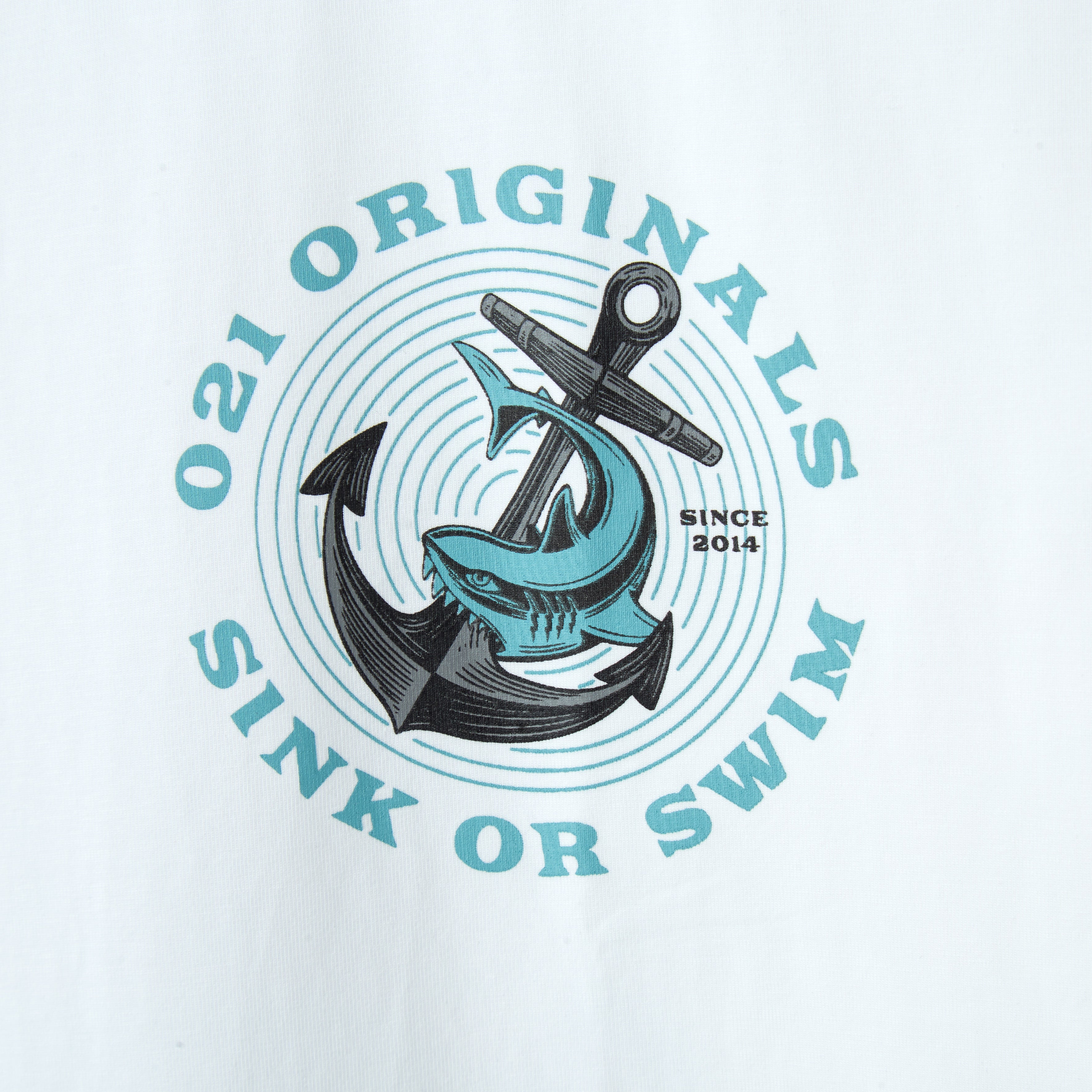 SINK OR SWIM DROP-CUT T-SHIRT - WHITE
