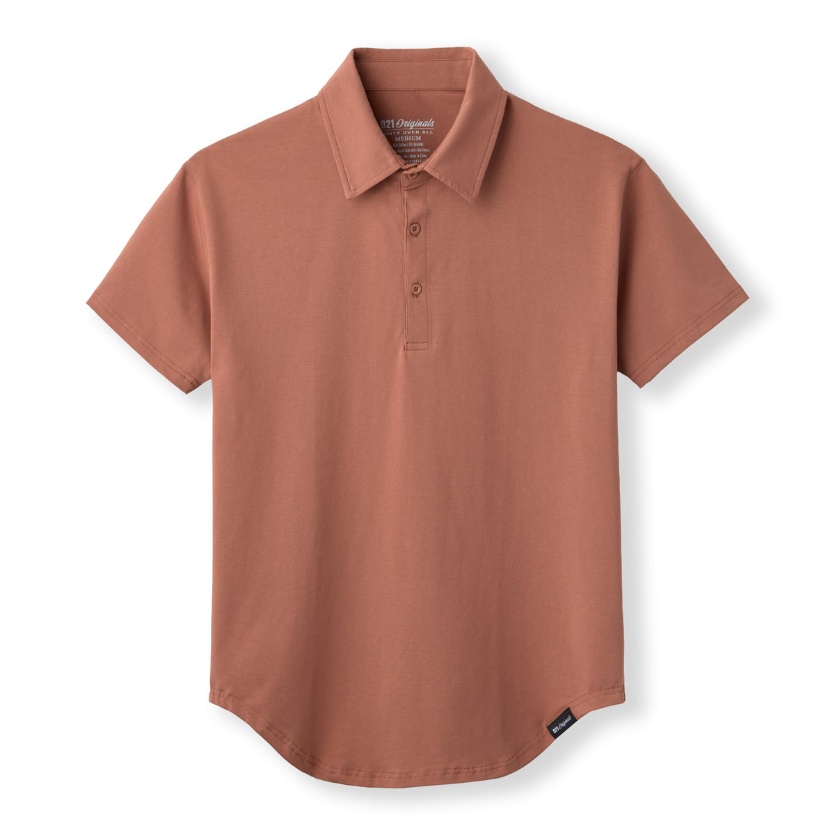 021 ESSENTIAL DROP-CUT POLO - CLAY