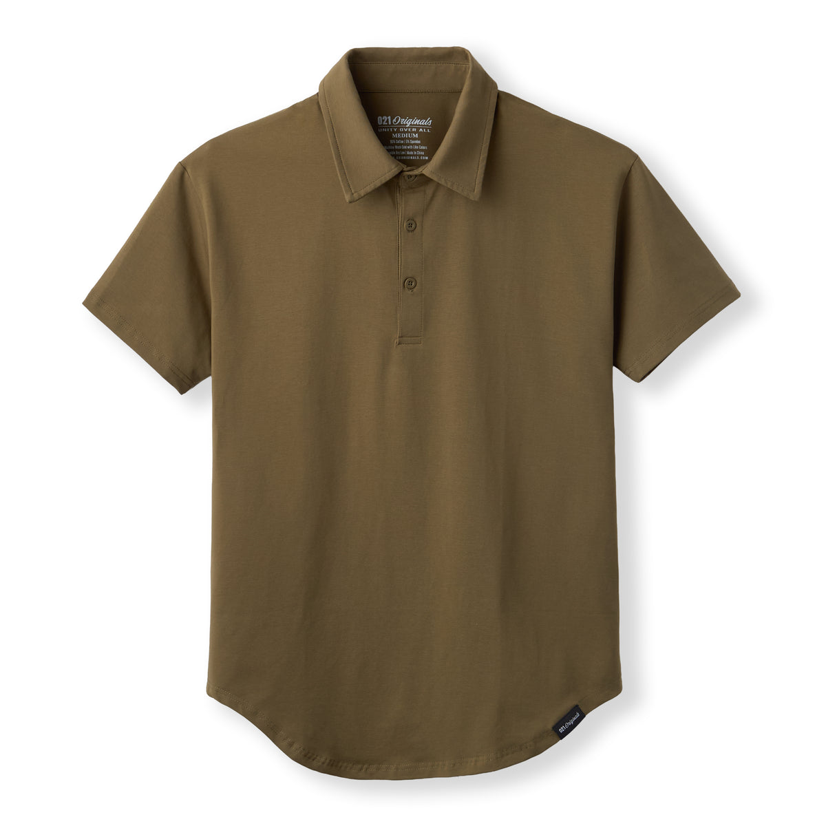 021 ESSENTIAL DROP-CUT POLO - OLIVE