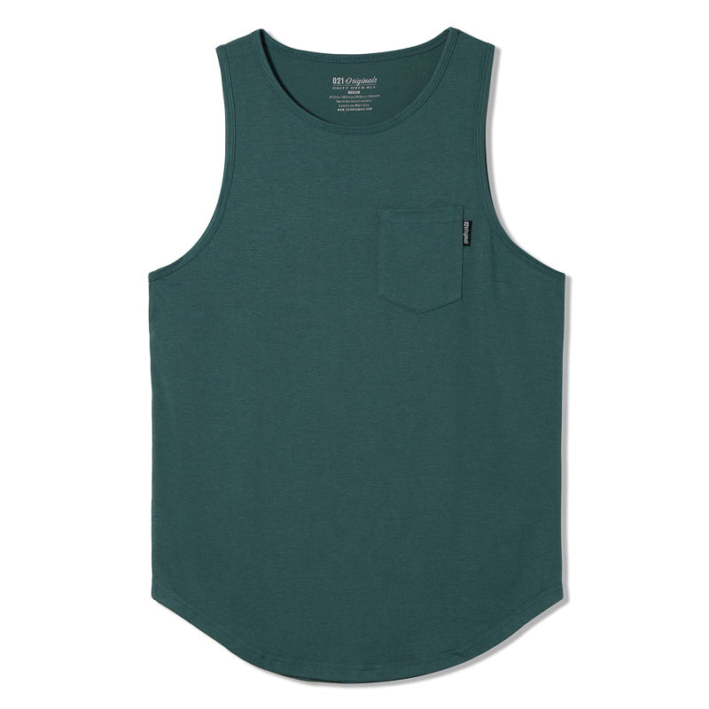 021 ESSENTIAL DROP-CUT TANK - SEA GREEN
