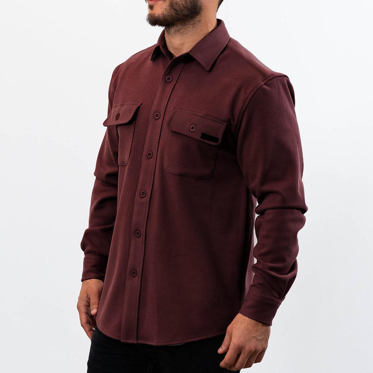 021 ESSENTIAL OVERSHIRT - BURGUNDY