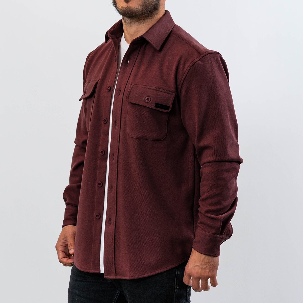021 ESSENTIAL OVERSHIRT - BURGUNDY