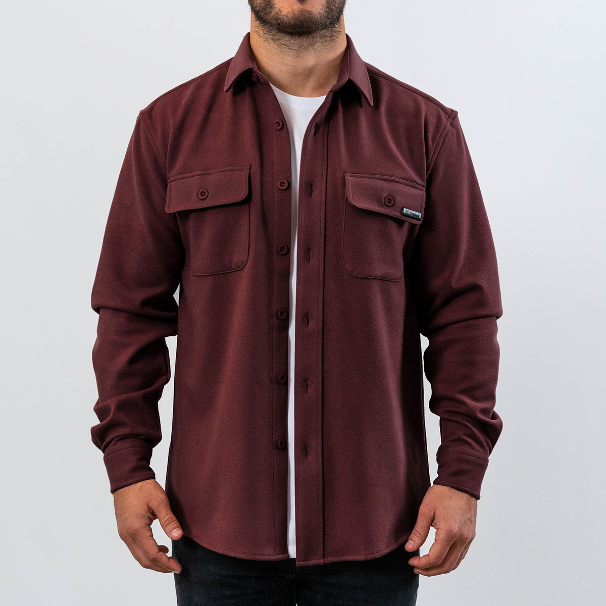 021 ESSENTIAL OVERSHIRT - BURGUNDY