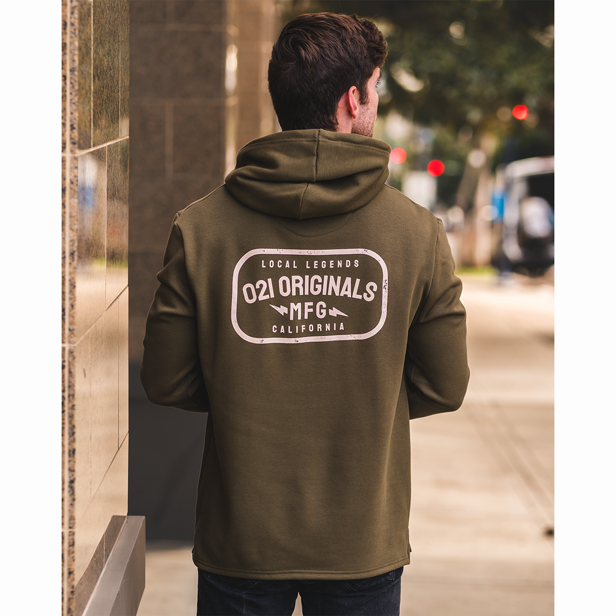 LOCAL MFG SPLIT-HEM HOODIE - OD GREEN