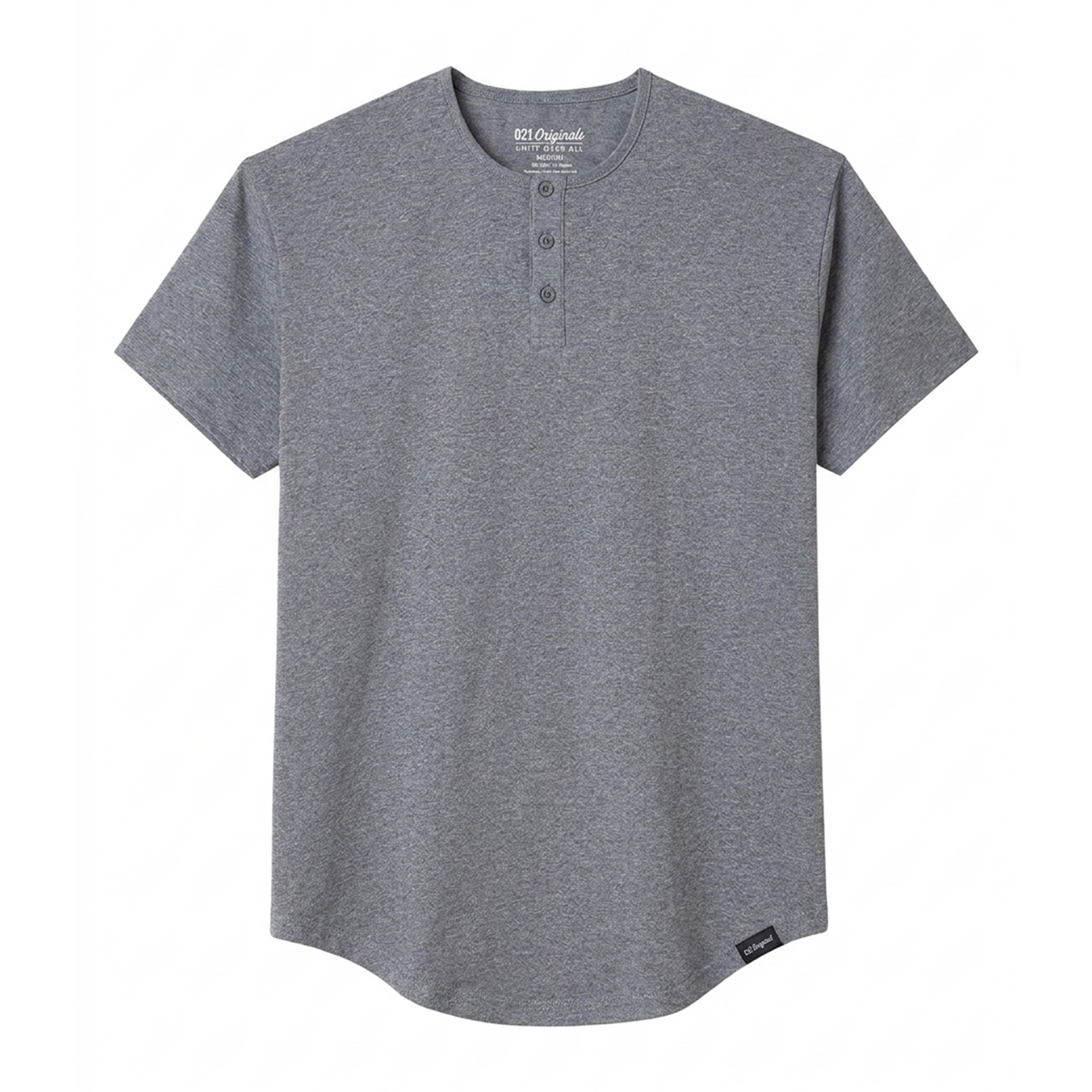 021 ESSENTIAL DROP-CUT HENLEY - HEATHER GREY