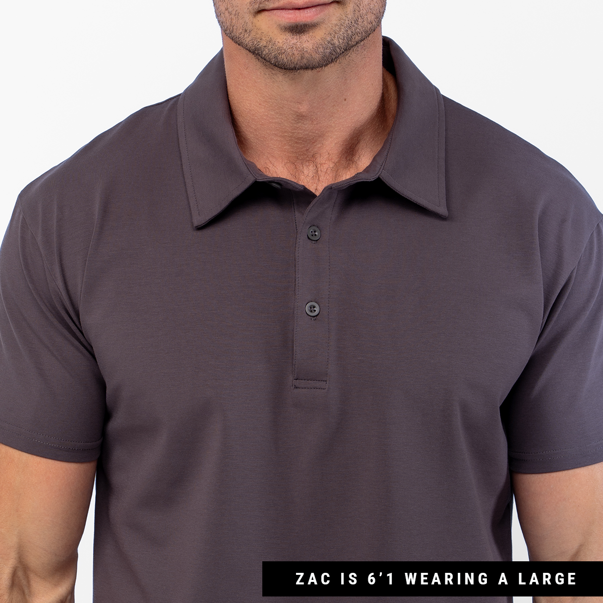 021 ESSENTIAL DROP-CUT POLO - CHARCOAL