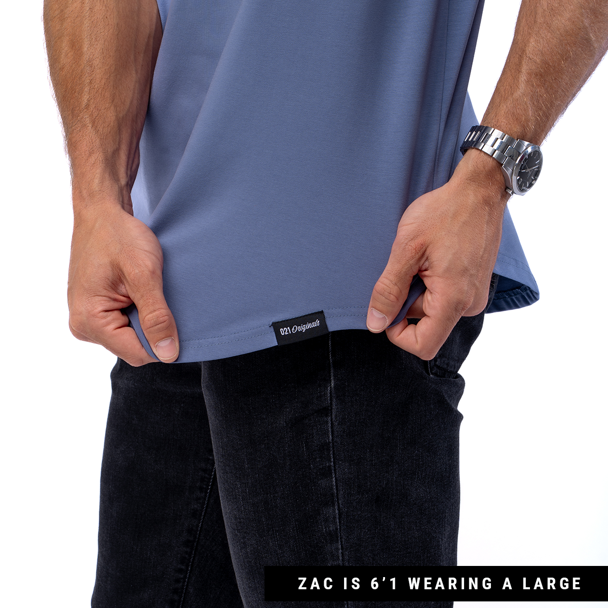 021 ESSENTIAL DROP-CUT POLO - COBALT BLUE