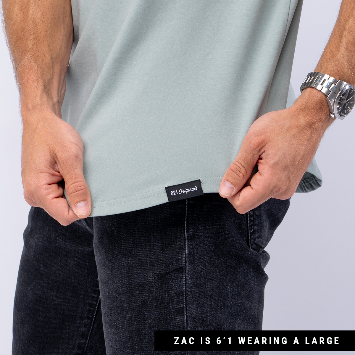 021 ESSENTIAL DROP-CUT POLO - SEA FOAM