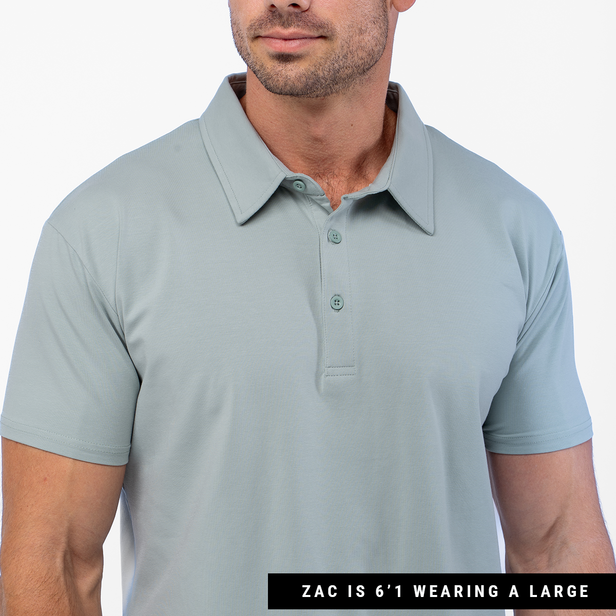 021 ESSENTIAL DROP-CUT POLO - SEA FOAM