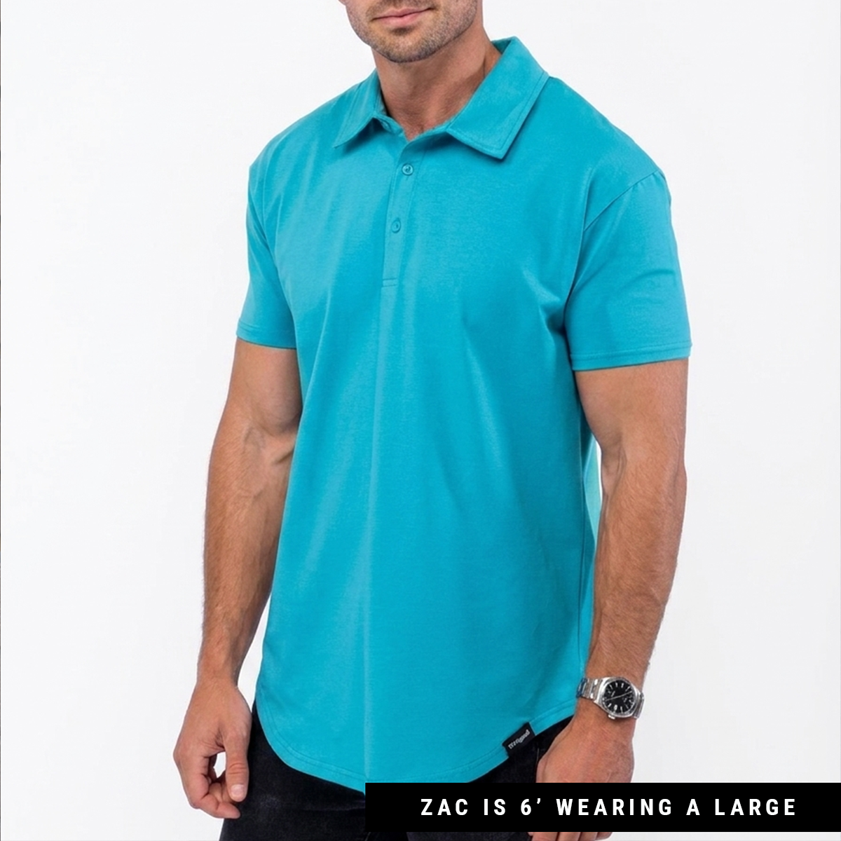 021 ESSENTIAL DROP-CUT POLO - LAGUNA