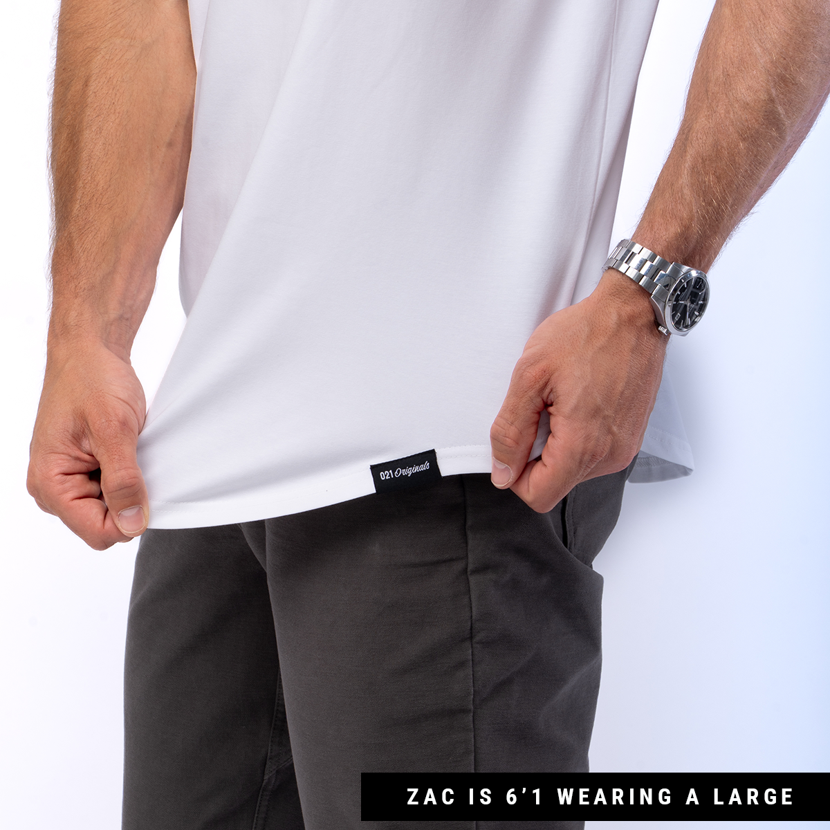 021 ESSENTIAL DROP-CUT POLO - WHITE