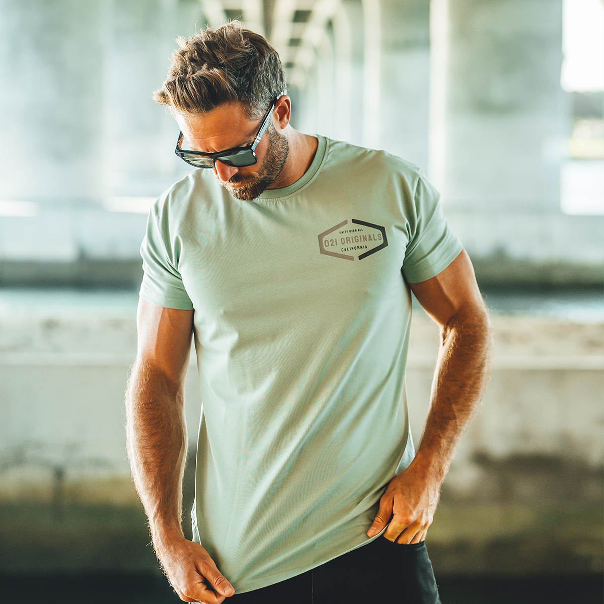 BALANCE DROP-CUT T-SHIRT - SEA FOAM