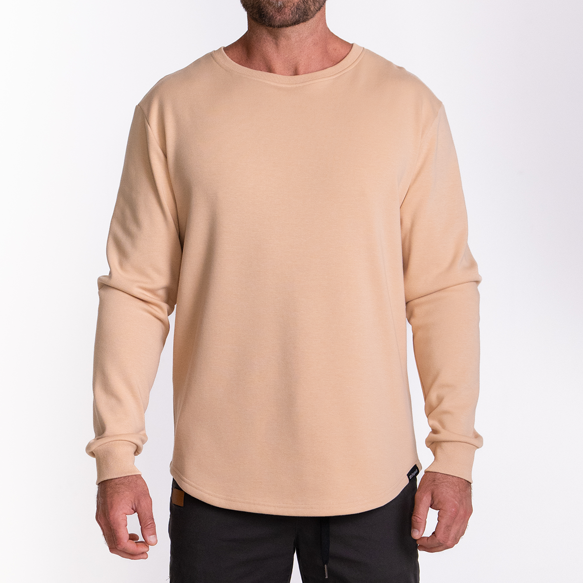 021 ESSENTIAL DROP CUT CREWNECK - MOCHA