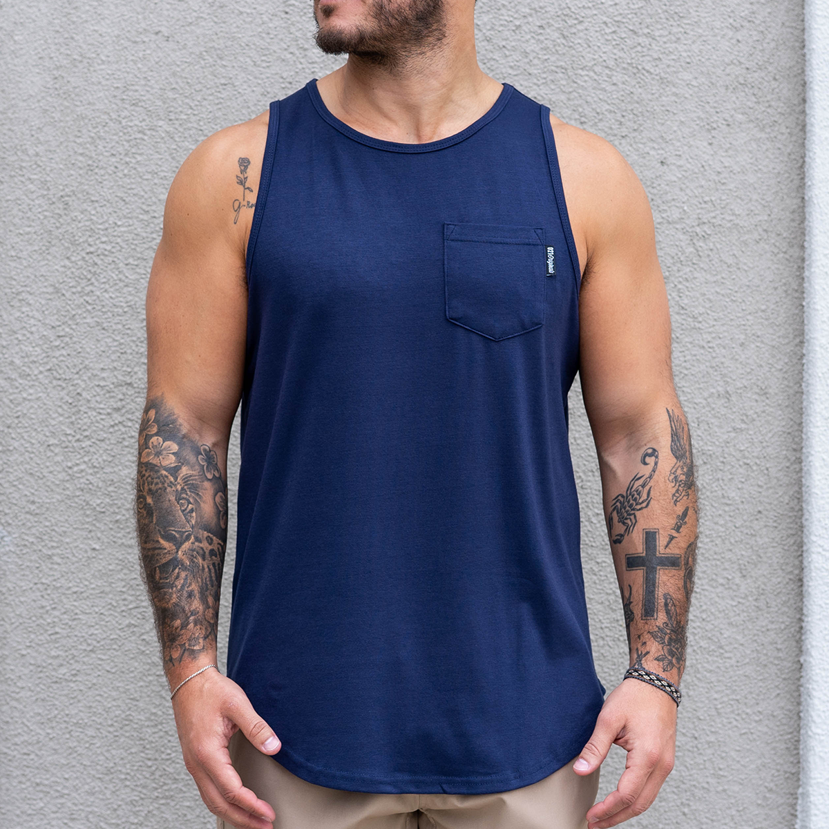 021 ESSENTIAL DROP-CUT TANK - NAVY