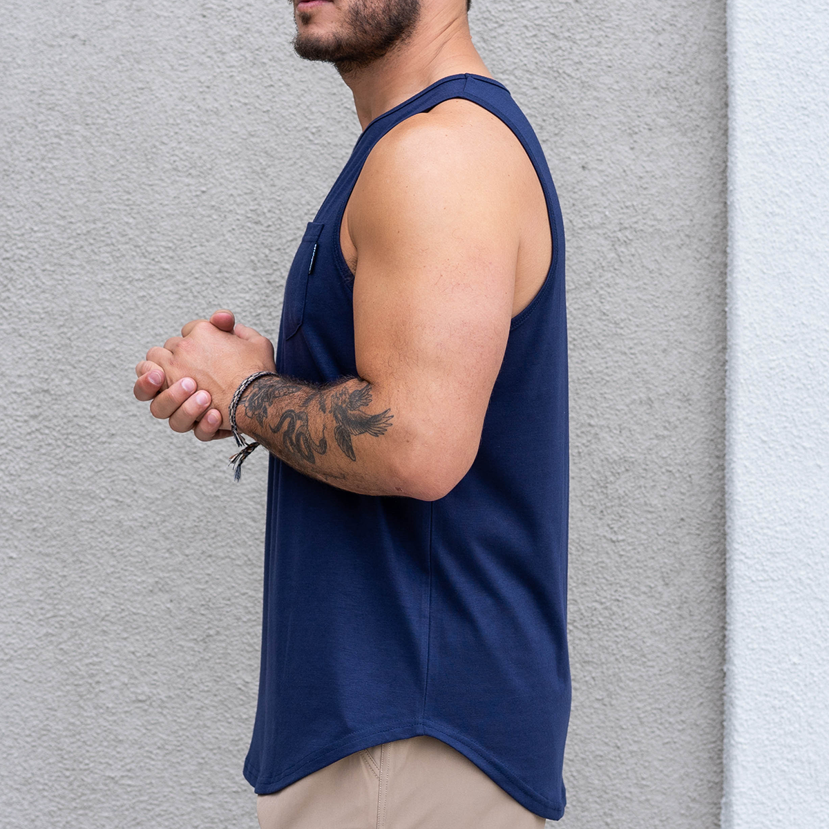 021 ESSENTIAL DROP-CUT TANK - NAVY