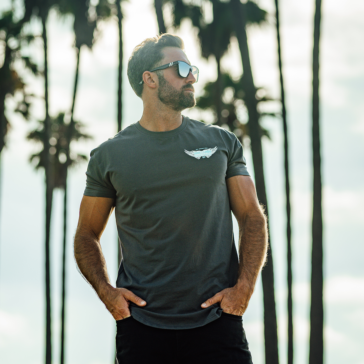 MOTORHEAD DROP-CUT T-SHIRT - CHARCOAL