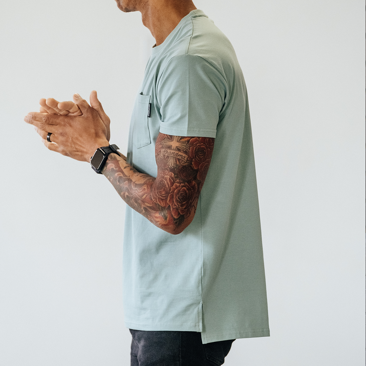 021 ESSENTIAL POCKET T-SHIRT - SEA FOAM