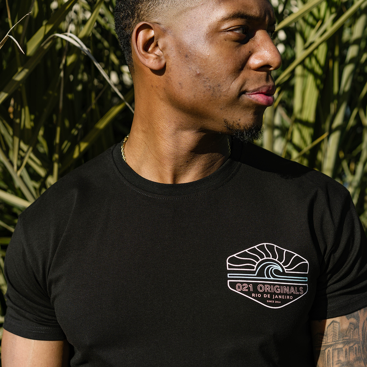Athletic Fit Black Tee