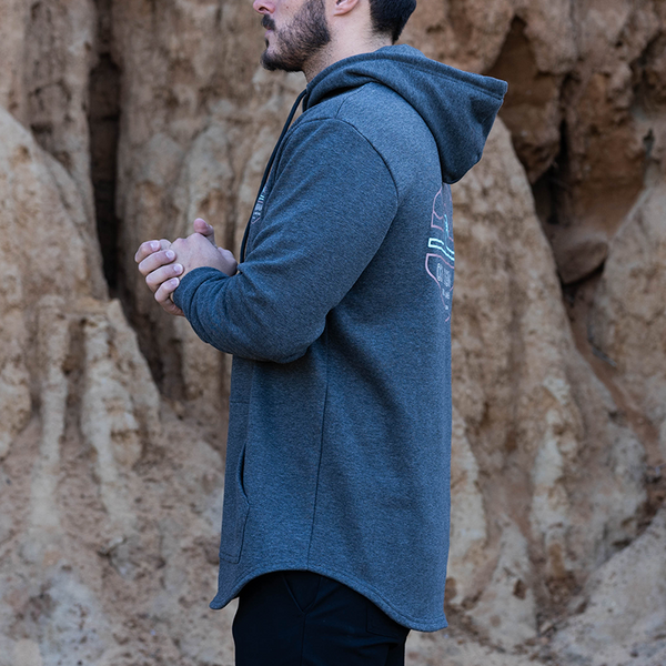 Dark top heather hoodie