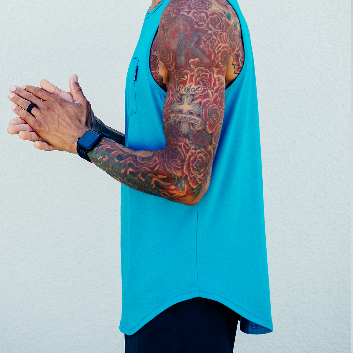 021 ESSENTIAL DROP-CUT TANK - TEAL