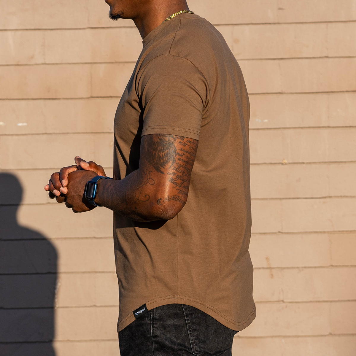 021 ESSENTIAL DROP-CUT T-SHIRT - OD GREEN