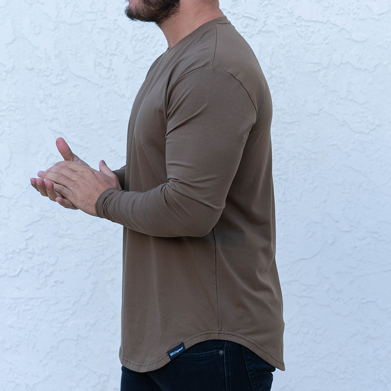 021 ESSENTIAL DROP-CUT LONG SLEEVE - OD GREEN