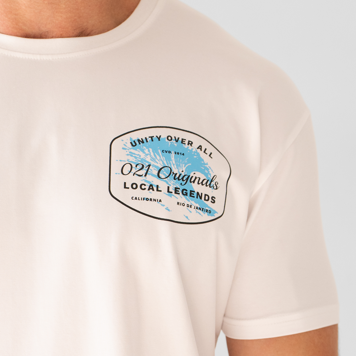 STAY WAVY DROP-CUT T-SHIRT - WHITE