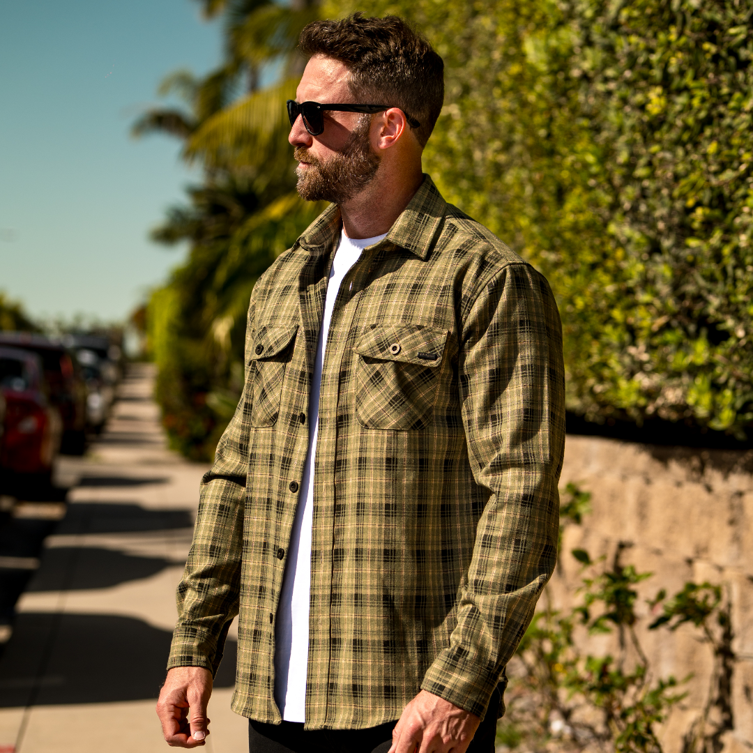 OUTSET FLANNEL - OLIVE