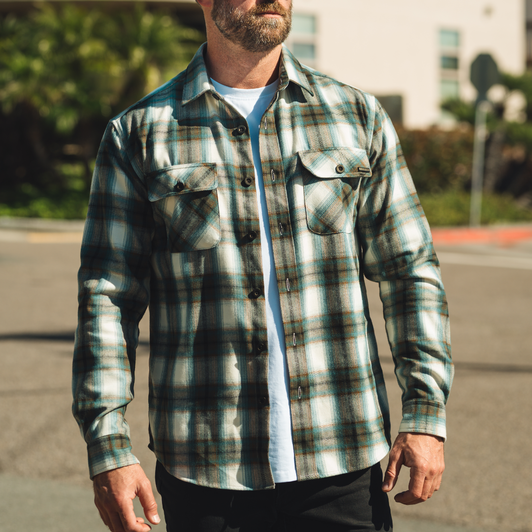 OUTSET FLANNEL - TURQUOISE