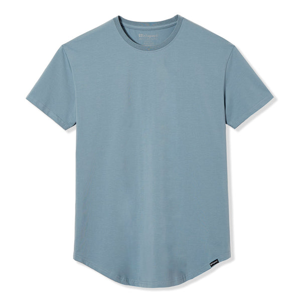 SALSATION　Tshirt with split　S　Light blue Men's Signature Short Sleeve Shirt