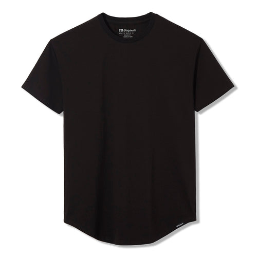 Black Drop-Cut T-Shirt
