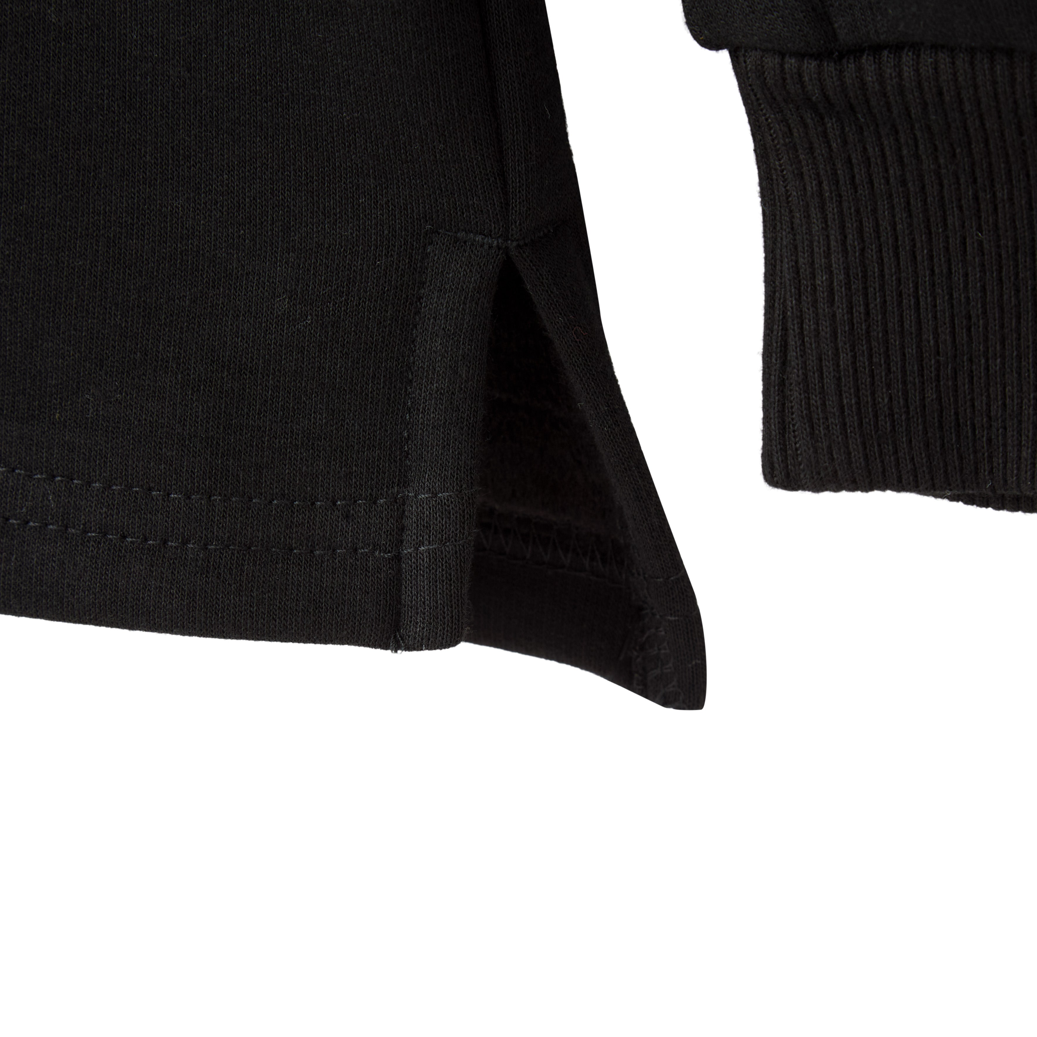 LOCAL MFG SPLIT-HEM HOODIE - BLACK