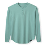 021 ESSENTIAL DROP-CUT LONG SLEEVE HENLEY - SEA FOAM