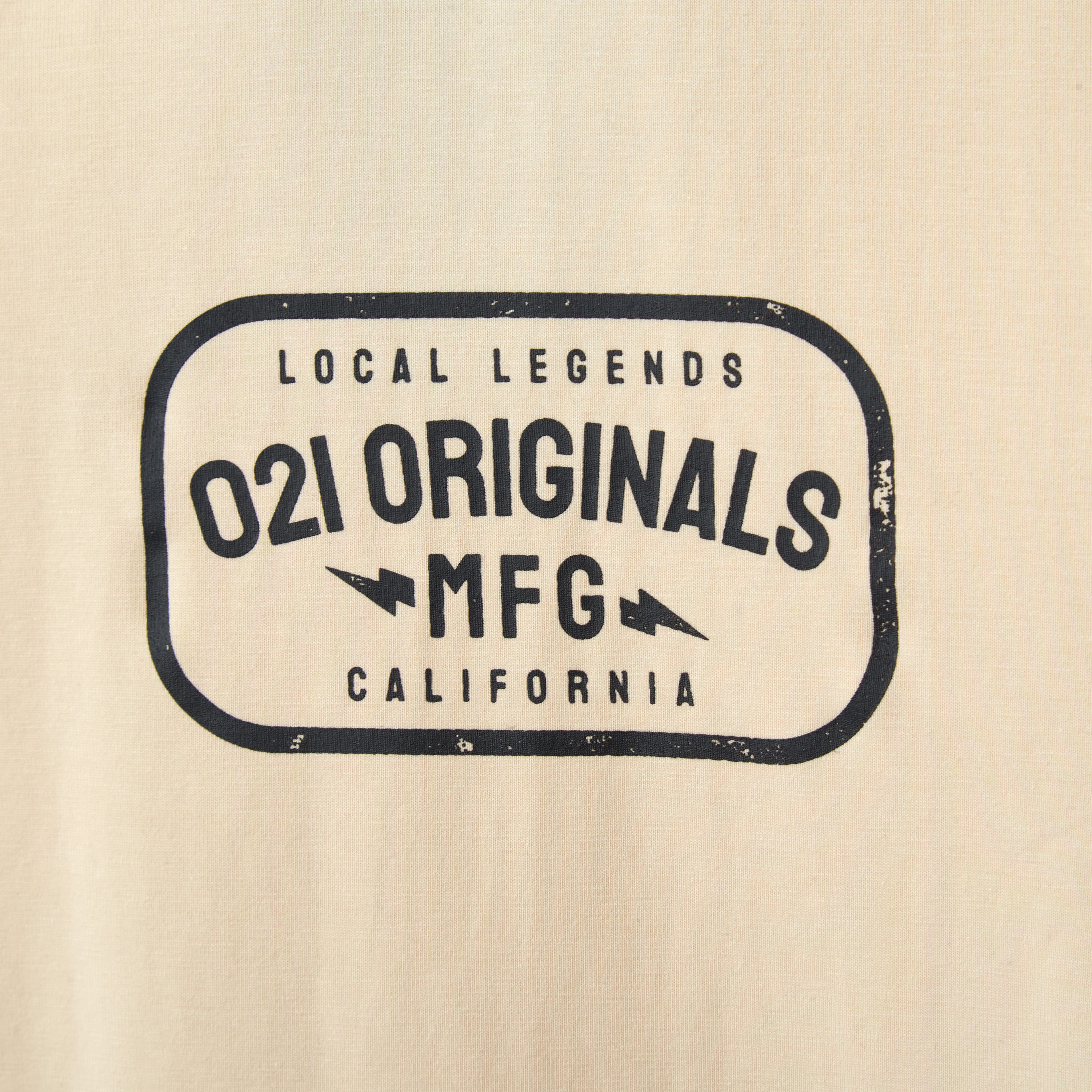 LOCAL MFG DROP-CUT T-SHIRT - SAND