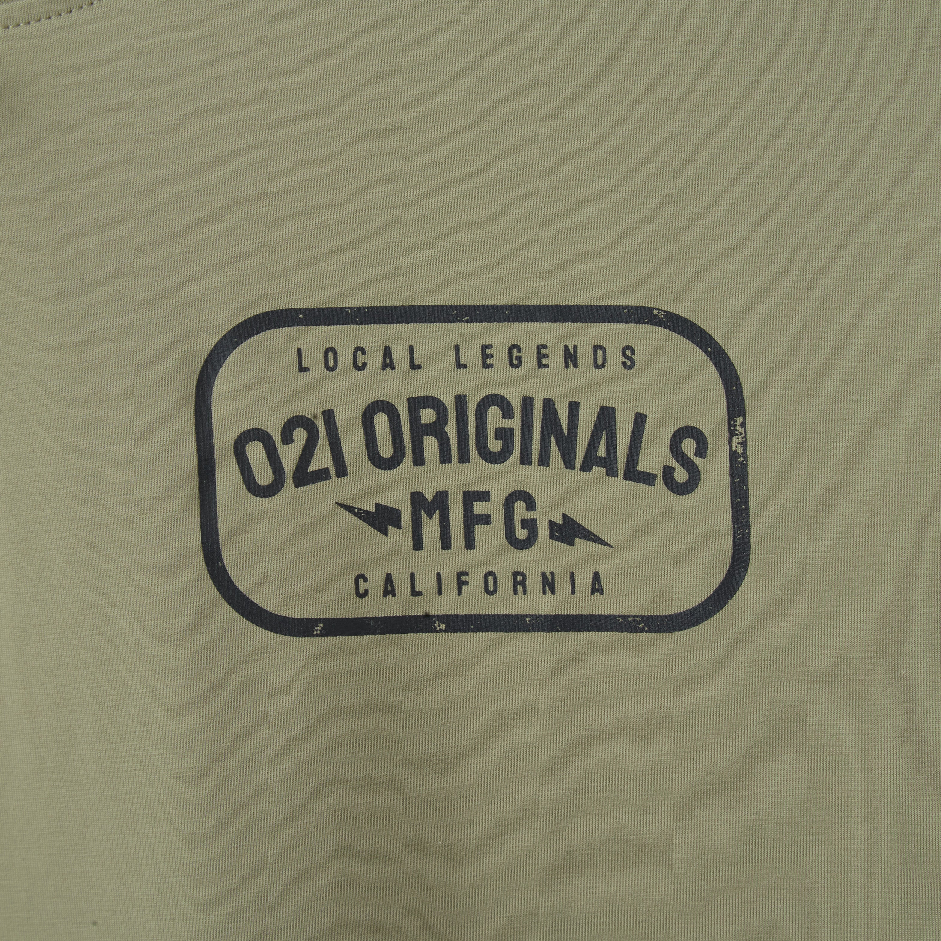 LOCAL MFG DROP-CUT T-SHIRT - OLIVE GREEN