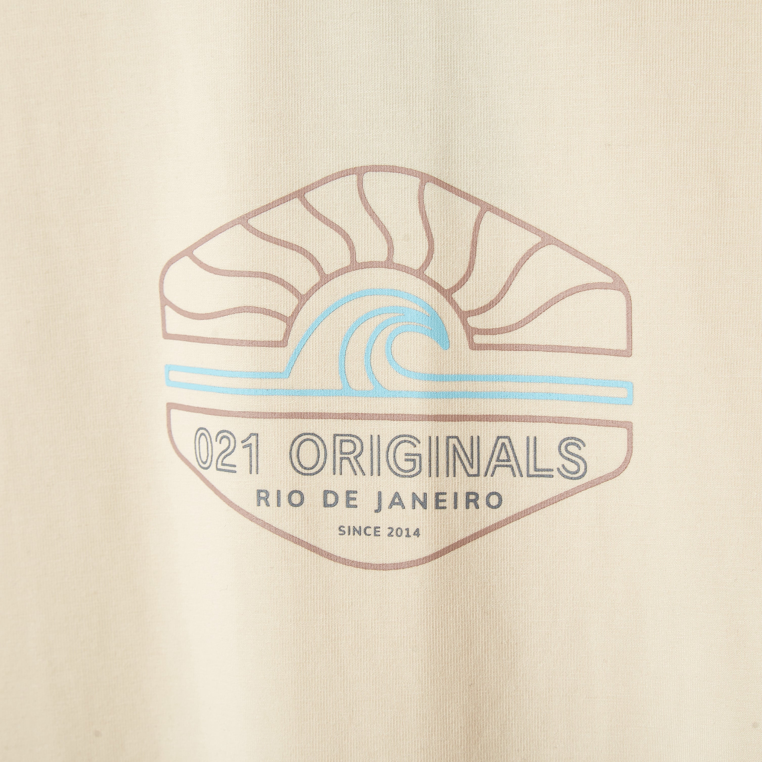 WIRE WAVE DROP-CUT T-SHIRT - SAND