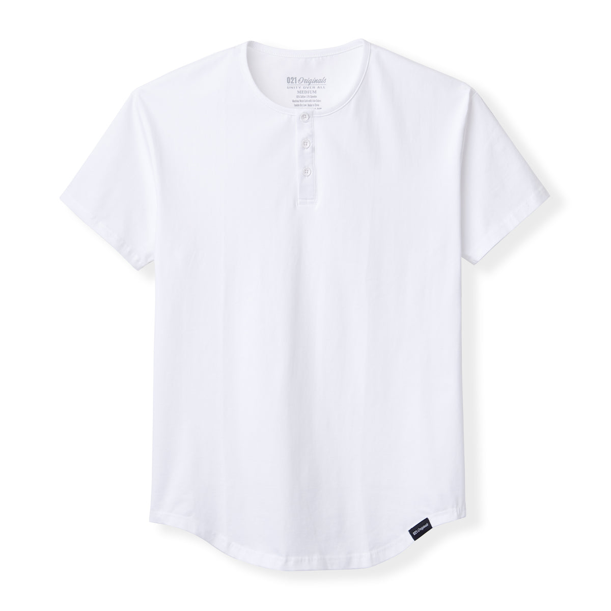 021 ESSENTIAL DROP-CUT HENLEY - WHITE