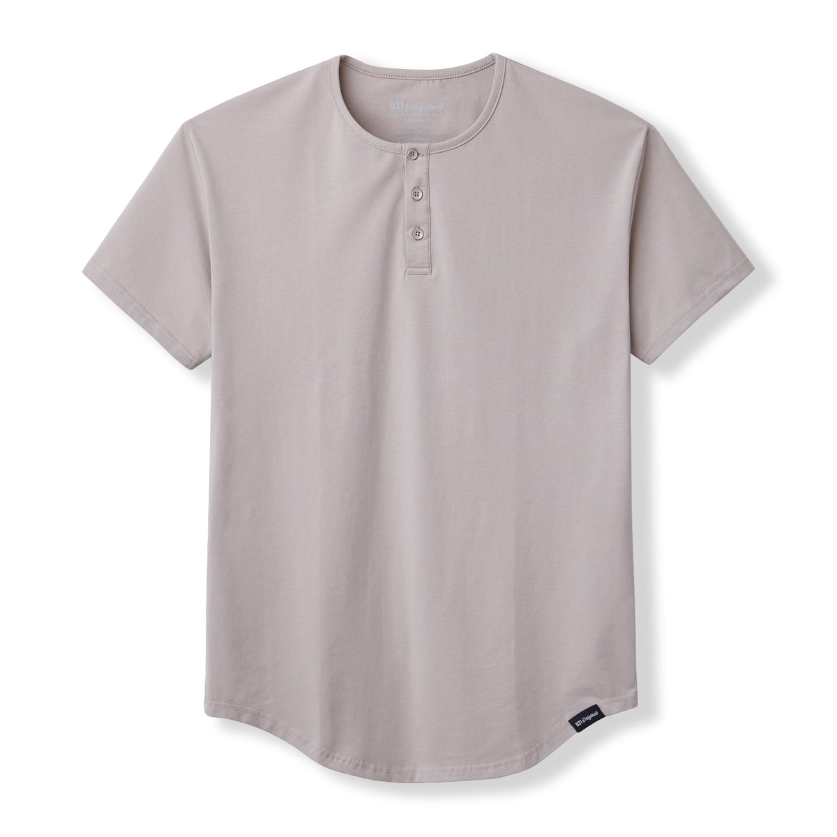 021 ESSENTIAL DROP-CUT HENLEY - CEMENT