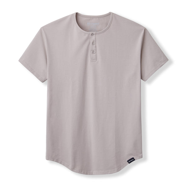 021 ESSENTIAL DROP-CUT HENLEY - CEMENT