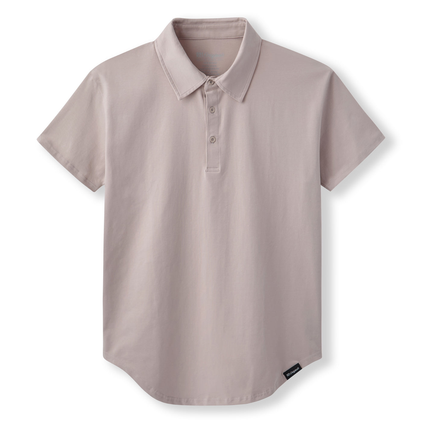 021 ESSENTIAL DROP-CUT POLO - CEMENT