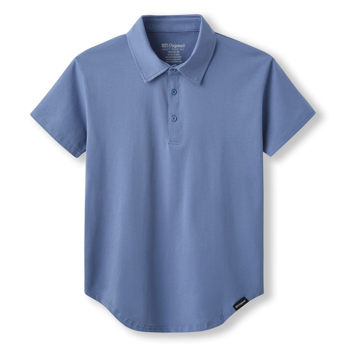 021 ESSENTIAL DROP-CUT POLO - COBALT BLUE