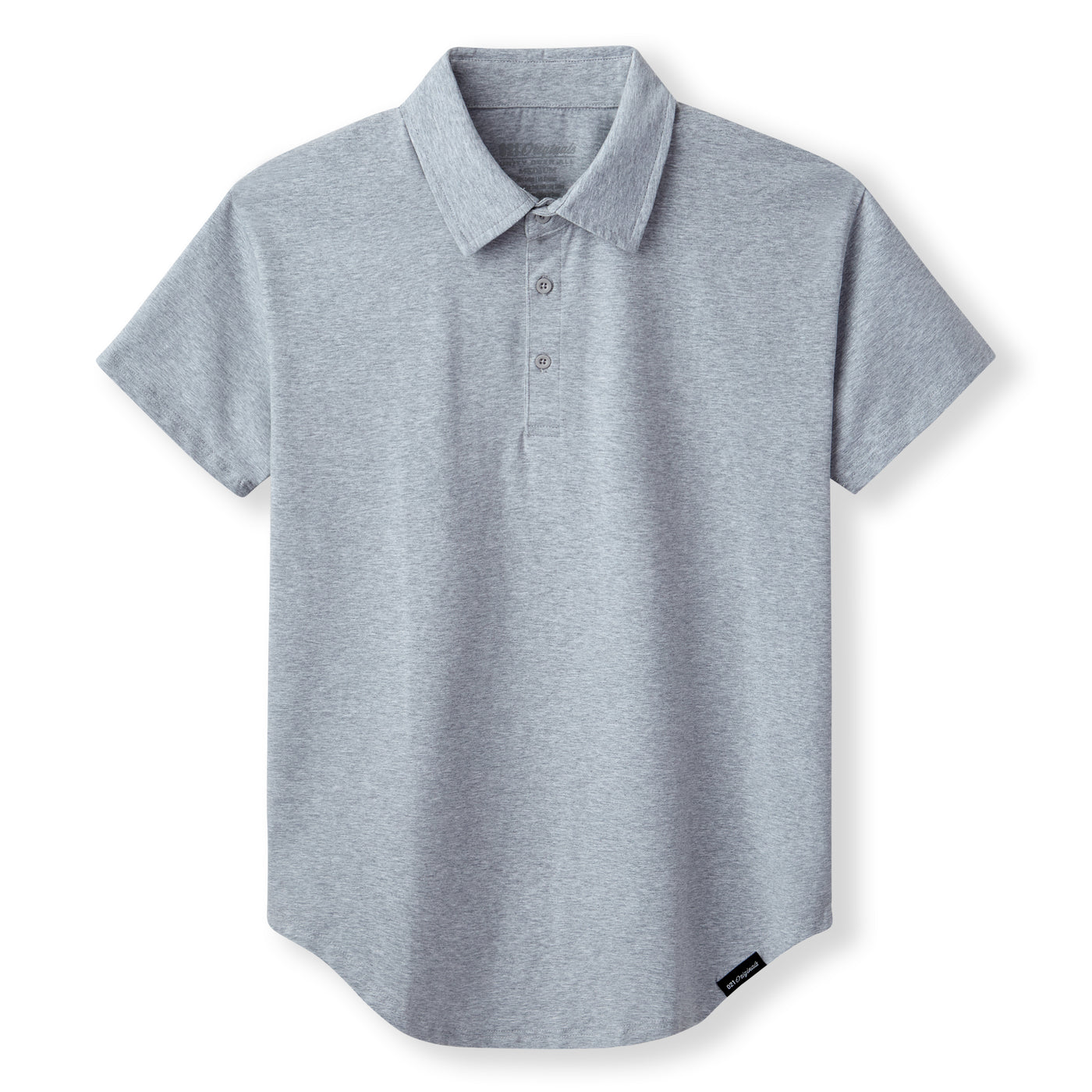 021 ESSENTIAL DROP-CUT POLO - HEATHER GREY