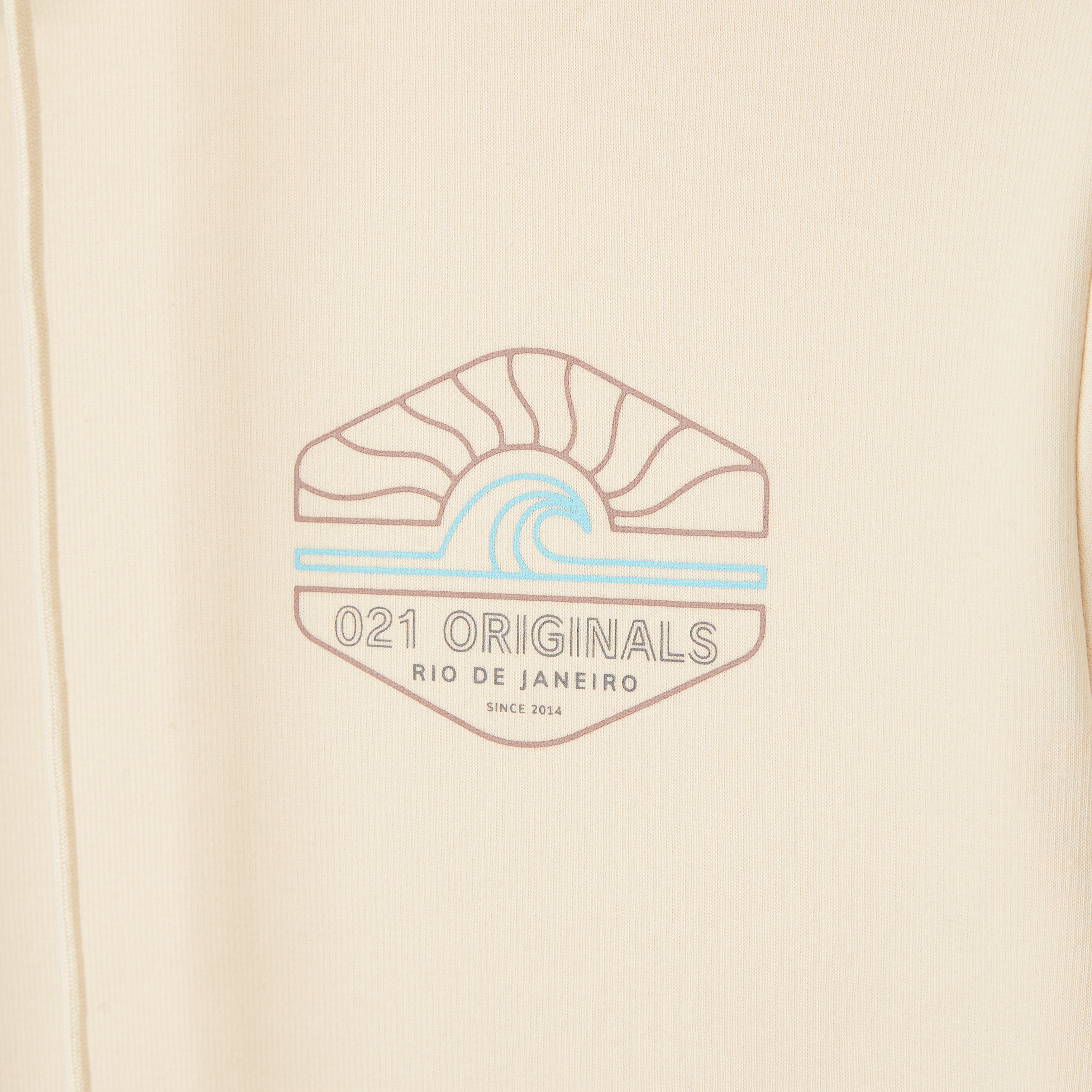 WIRE WAVE DROP CUT HOODIE - SAND