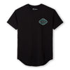 QUALITY VIBES DROP-CUT T-SHIRT - BLACK