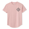 TRIFECTA DROP-CUT T-SHIRT - DUSTY ROSE